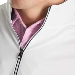 FootJoy Half Zip Pullover -Silver Putters footjoy half zip pullvoer white detail itempicture