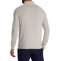 FootJoy Half-Zip Sweater -Silver Putters footjoy half zip sweater oatmeal back itempicture