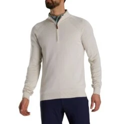 FootJoy Half-Zip Sweater -Silver Putters footjoy half zip sweater oatmeal itempicture
