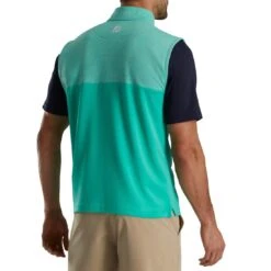FootJoy Heather Yoke Half Zip Vest -Silver Putters footjoy heather yoke half zip vest sea green back itempicture