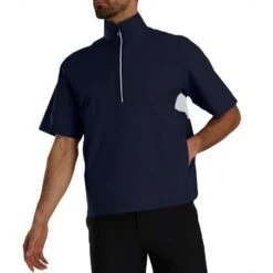 FootJoy HydroLite X Short Sleeve Rain Pullover -Silver Putters footjoy hydrolite x short sleeve rain pullover navy grey itempicture