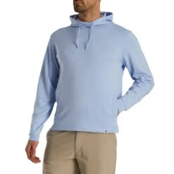 FootJoy Lightweight Hoodie -Silver Putters footjoy lightweight hoodie heather sky front itempicture
