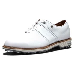 FootJoy Premiere Series Packard Golf Shoes White/White -Silver Putters footjoy premiere series packard golf shoes white white toe