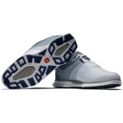 FootJoy Pro SL Sport Golf Shoes White/Blue Fog -Silver Putters footjoy pro sl sport golf shoes white blue fog 53854 beauty itempicture