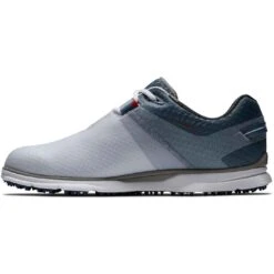 FootJoy Pro SL Sport Golf Shoes White/Blue Fog -Silver Putters footjoy pro sl sport golf shoes white blue fog 53854 side itempicture