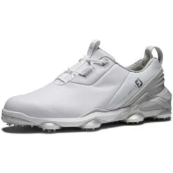 FootJoy Tour Alpha Golf Shoes White/Grey/Lime -Silver Putters footjoy tour alpha golf shoes white grey lime front itempicture