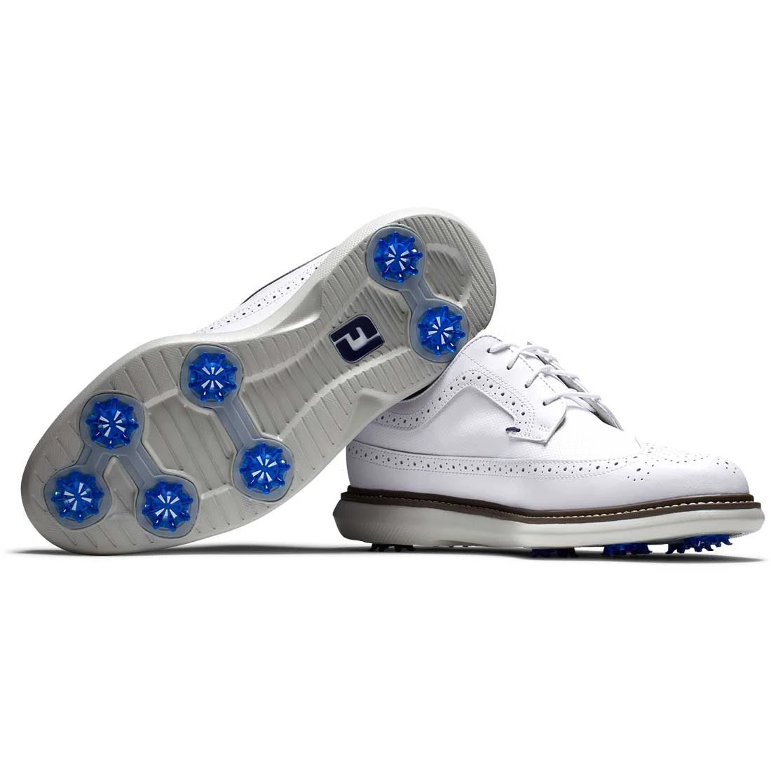 FootJoy Traditions Wing Tip Golf Shoes White/Navy/Grey 7 FootJoy Traditions Wing Tip Golf Shoes White/Navy/Grey - Image 5