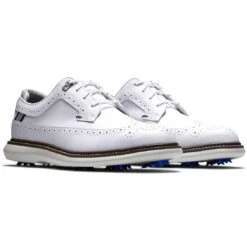 FootJoy Traditions Wing Tip Golf Shoes White/Navy/Grey 12 FootJoy Traditions Wing Tip Golf Shoes White/Navy/Grey -Silver Putters footjoy traditions wing tip golf shoes white navy grey pair itempicture