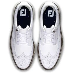FootJoy Traditions Wing Tip Golf Shoes White/Navy/Grey 15 FootJoy Traditions Wing Tip Golf Shoes White/Navy/Grey -Silver Putters footjoy traditions wing tip golf shoes white navy grey top itempicture