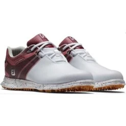 FootJoy Women's Pro SL Sport Golf Shoes White/Burgundy -Silver Putters footjoy women s pro sl sport golf shoes white burgundy 98163 pair itempicture