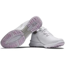 FootJoy Women's FJ Fuel Golf Shoes White/White/Pink -Silver Putters footjoy womens fj fuel golf shoes 92373 white white pink beauty itempicture