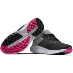 FootJoy Women's Flex Golf Shoes Black/Grey -Silver Putters footjoy womens flex golf shoes black grey 95717 combo itempicture