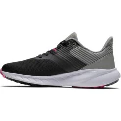 FootJoy Women's Flex Golf Shoes Black/Grey -Silver Putters footjoy womens flex golf shoes black grey 95717 spine itempicture