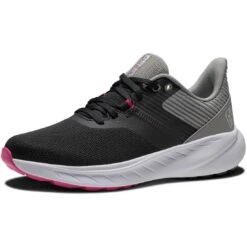 FootJoy Women's Flex Golf Shoes Black/Grey -Silver Putters footjoy womens flex golf shoes black grey 95717 toe itempicture