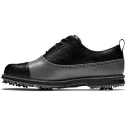 FootJoy Women's Premiere Series Golf Shoes Cap Toe Charcoal/Black -Silver Putters footjoy womens premiere series golf shoes charcoal black cap toe instep itempicture
