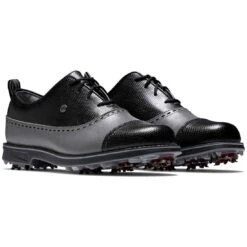 FootJoy Women's Premiere Series Golf Shoes Cap Toe Charcoal/Black -Silver Putters footjoy womens premiere series golf shoes charcoal black cap toe pair itempicture