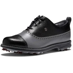 FootJoy Women's Premiere Series Golf Shoes Cap Toe Charcoal/Black -Silver Putters footjoy womens premiere series golf shoes charcoal black cap toe toe itempicture