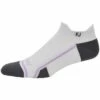 FootJoy Women's Tech D.R.Y. Roll Tab Socks -Silver Putters footjoy womens tech dry roll tab socks nimbus cloud grey itempicture