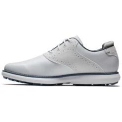 FootJoy Women's Traditions SL Golf Shoes White -Silver Putters footjoy womens traditions sl golf shoes white 97898 side itempicture