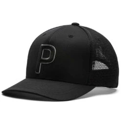 Puma Trucker P 110 Snapback Hat -Silver Putters golf hat puma trucker p 110 snapback hat black itempicture