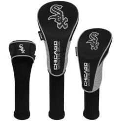 Team Effort MLB Set Of 3 Headcovers -Silver Putters mcarthur sports mlb set of 3 headcovers chicago white sox