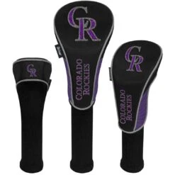 Team Effort MLB Set Of 3 Headcovers -Silver Putters mcarthur sports mlb set of 3 headcovers colorado rockies