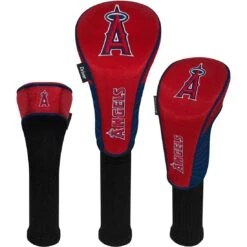 Team Effort MLB Set Of 3 Headcovers -Silver Putters mcarthur sports mlb set of 3 headcovers los angeles angels