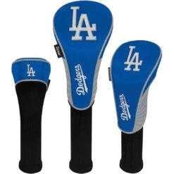 Team Effort MLB Set Of 3 Headcovers -Silver Putters mcarthur sports mlb set of 3 headcovers los angeles dodgers