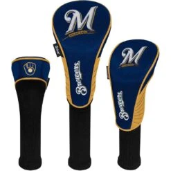 Team Effort MLB Set Of 3 Headcovers -Silver Putters mcarthur sports mlb set of 3 headcovers milwaukee brewers