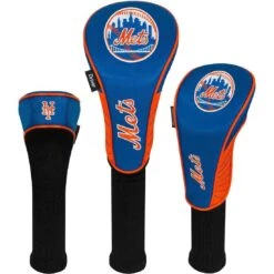 Team Effort MLB Set Of 3 Headcovers -Silver Putters mcarthur sports mlb set of 3 headcovers new york mets