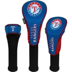 Team Effort MLB Set Of 3 Headcovers -Silver Putters mcarthur sports mlb set of 3 headcovers texas rangers