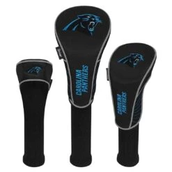 Team Effort NFL Set Of 3 Headcovers 25 Team Effort NFL Set Of 3 Headcovers -Silver Putters mcarthur sports nfl set of 3 headcovers carolina panthers