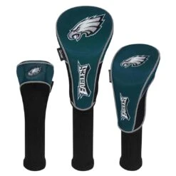 Team Effort NFL Set Of 3 Headcovers 39 Team Effort NFL Set Of 3 Headcovers -Silver Putters mcarthur sports nfl set of 3 headcovers philadelphia eagles