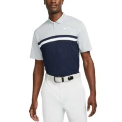 Nike Dri-FIT Victory Colorblock Polo -Silver Putters nike 2022 dri fit victory colorblock polo light smoke grey obsidian itempicture