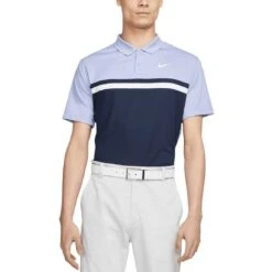 Nike Dri-FIT Victory Colorblock Polo -Silver Putters nike 2022 dri fit victory colorblock polo light thistle obsidian itempicture