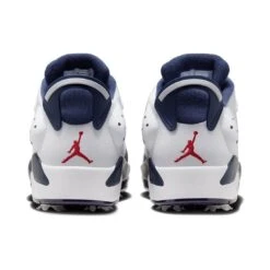 Nike Jordan Retro 6 G Golf Shoes White/Midnight Navy/Varsity Red -Silver Putters nike air jordan retro 6 g golf shoes white midnight navy varsity red heel itempicture