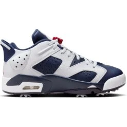 Nike Jordan Retro 6 G Golf Shoes White/Midnight Navy/Varsity Red -Silver Putters nike air jordan retro 6 g golf shoes white midnight navy varsity red spine itempicture