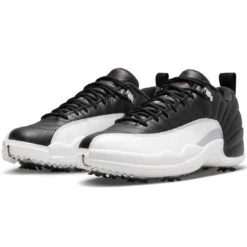 Nike Air Jordan XII Low G Golf Shoes Black/White/Varsity Red -Silver Putters nike air jordan xii low golf shoes black white varsity red pair itempicture