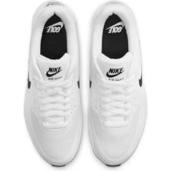 Nike Air Max 90 G Golf Shoes White/Black -Silver Putters nike air max 90 g golf shoes white black top itempicture