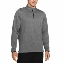 Nike Therma-FIT Victory Half Zip -Silver Putters nike therma fit victory half zip black front itempicture