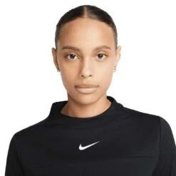 Nike Women's Dri-FIT UV Advantage Mock-Neck Top -Silver Putters nike womens dri fit uv advantage mock neck top black detail itempicture