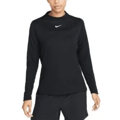 Nike Women's Dri-FIT UV Advantage Mock-Neck Top -Silver Putters nike womens dri fit uv advantage mock neck top black itempicture