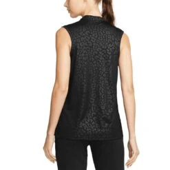 Nike Women's Dri-FIT Victory Embossed Sleeveless Polo 10 Nike Women's Dri-FIT Victory Embossed Sleeveless Polo -Silver Putters nike womens dri fit victory embossed sleeveless polo black back itempicture