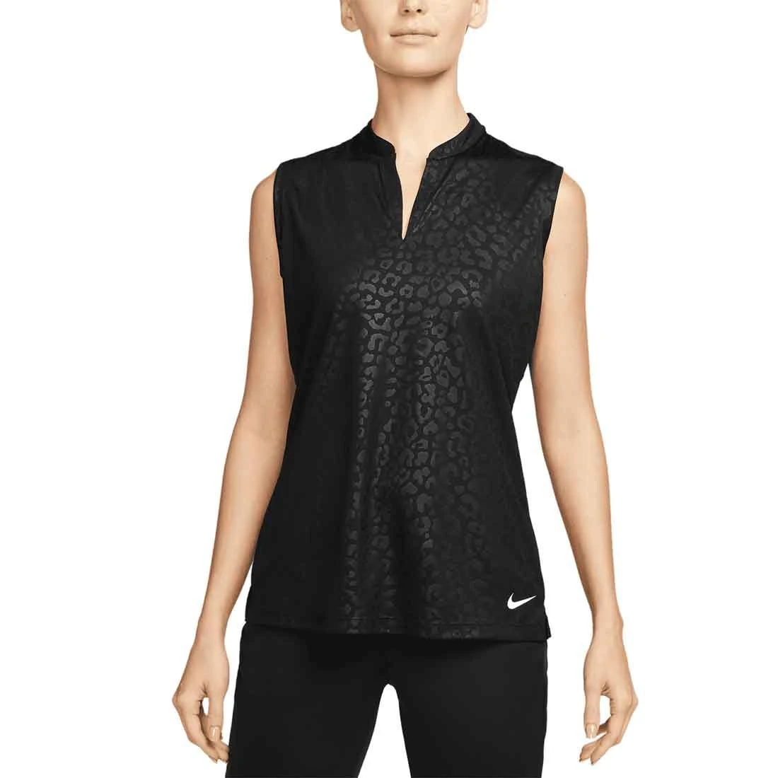 Nike Women's Dri-FIT Victory Embossed Sleeveless Polo 5 Nike Women's Dri-FIT Victory Embossed Sleeveless Polo - Image 3