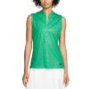 Nike Women's Dri-FIT Victory Embossed Sleeveless Polo -Silver Putters nike womens dri fit victory embossed sleeveless polo neptune green itempicture