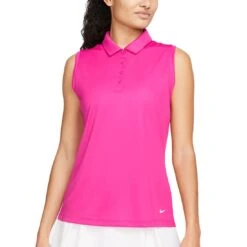 Nike Women's Dri-FIT Victory Sleeveless Polo -Silver Putters nike womens dri fit victory sleeveless polo active pink itempicture