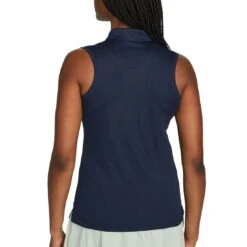 Nike Women's Dri-FIT Victory Sleeveless Polo -Silver Putters nike womens dri fit victory sleeveless polo obsidian back itempicture