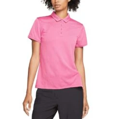 Nike Women's Dri-FIT Victory Textured Polo -Silver Putters nike womens dri fit victory textured polo pinksicle itempicture
