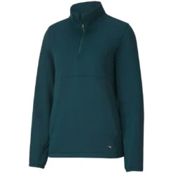 Puma Women's Cloudspun Quarter Zip Pullover 7 Puma Women's Cloudspun Quarter Zip Pullover -Silver Putters puma 2021 womens cloudspun quarter zip pullover deep teal itempicture