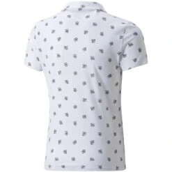 Puma Girls MATTR Hibiscus Polo -Silver Putters puma 2022 girls mattr hibiscus polo white back itempicture